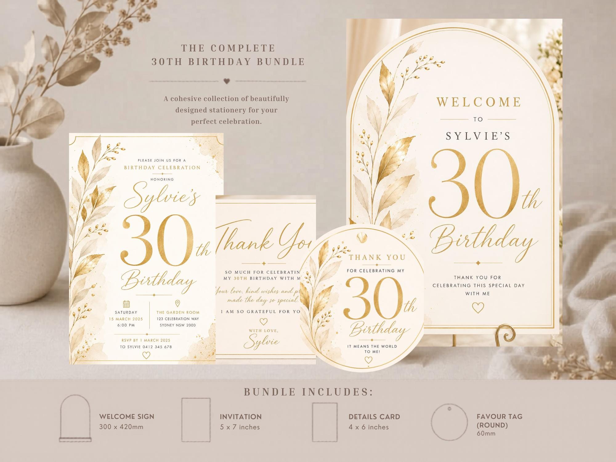 30th Birthday Bundle Template preview 2