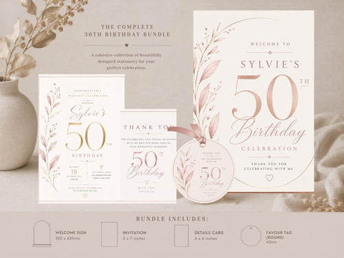 50th Birthday Bundle Template preview 2