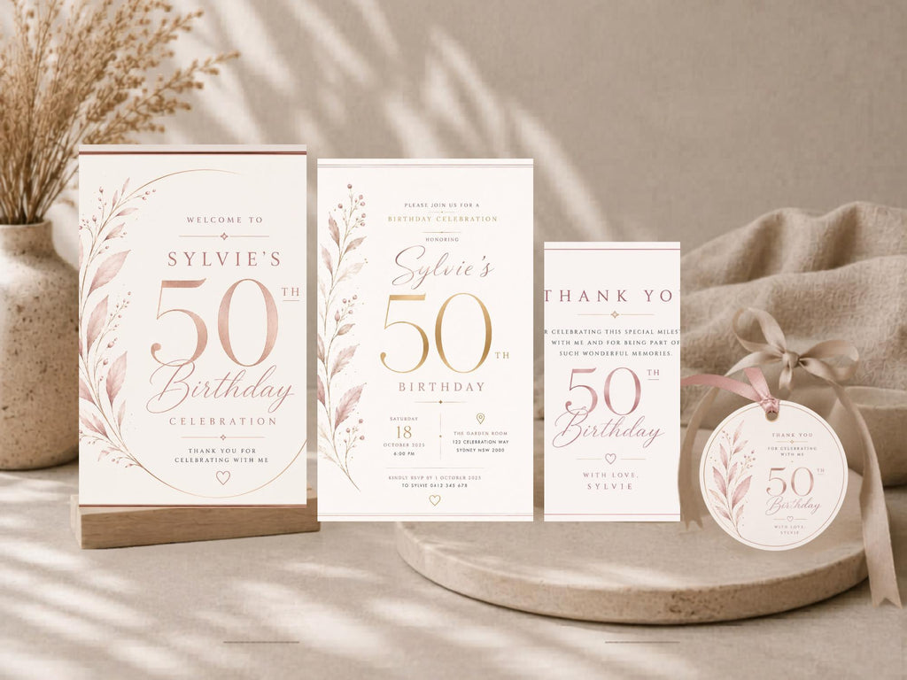 50th Birthday Bundle Template preview 4