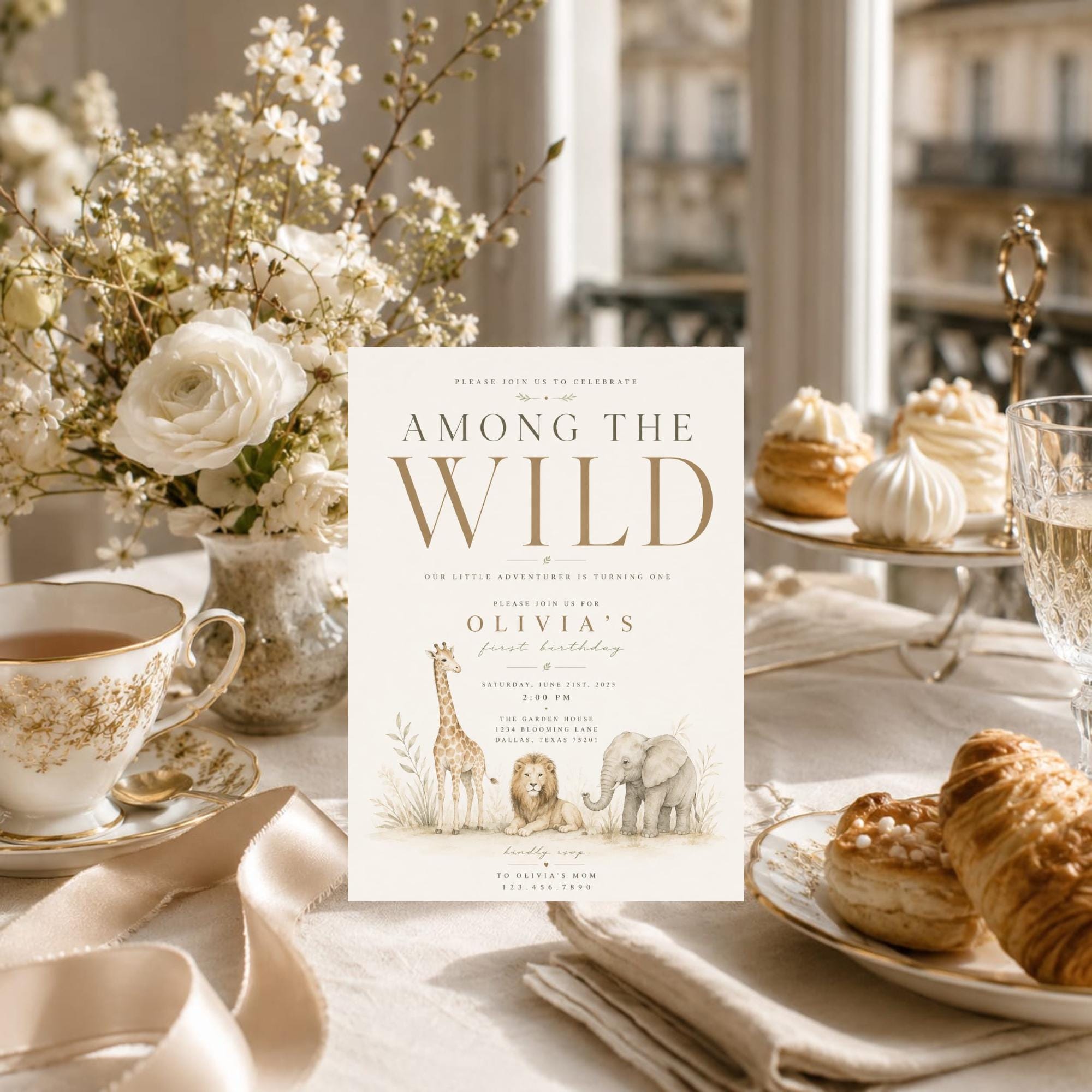 Wild One First Birthday Invitation preview 3