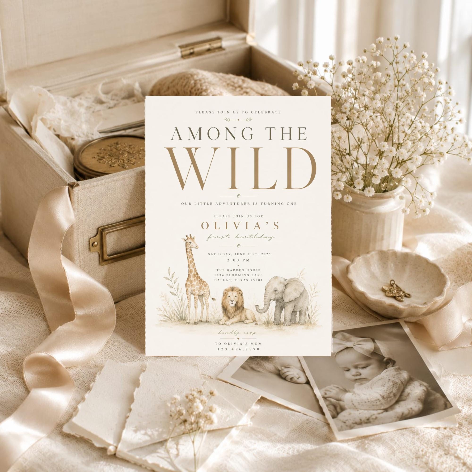 Wild One First Birthday Invitation preview 4