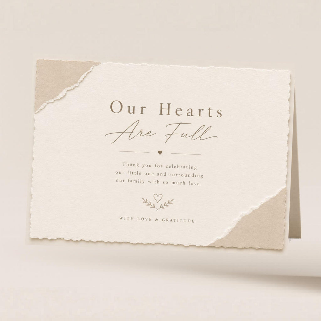 Luxury Baby Thank You Card Template preview 1