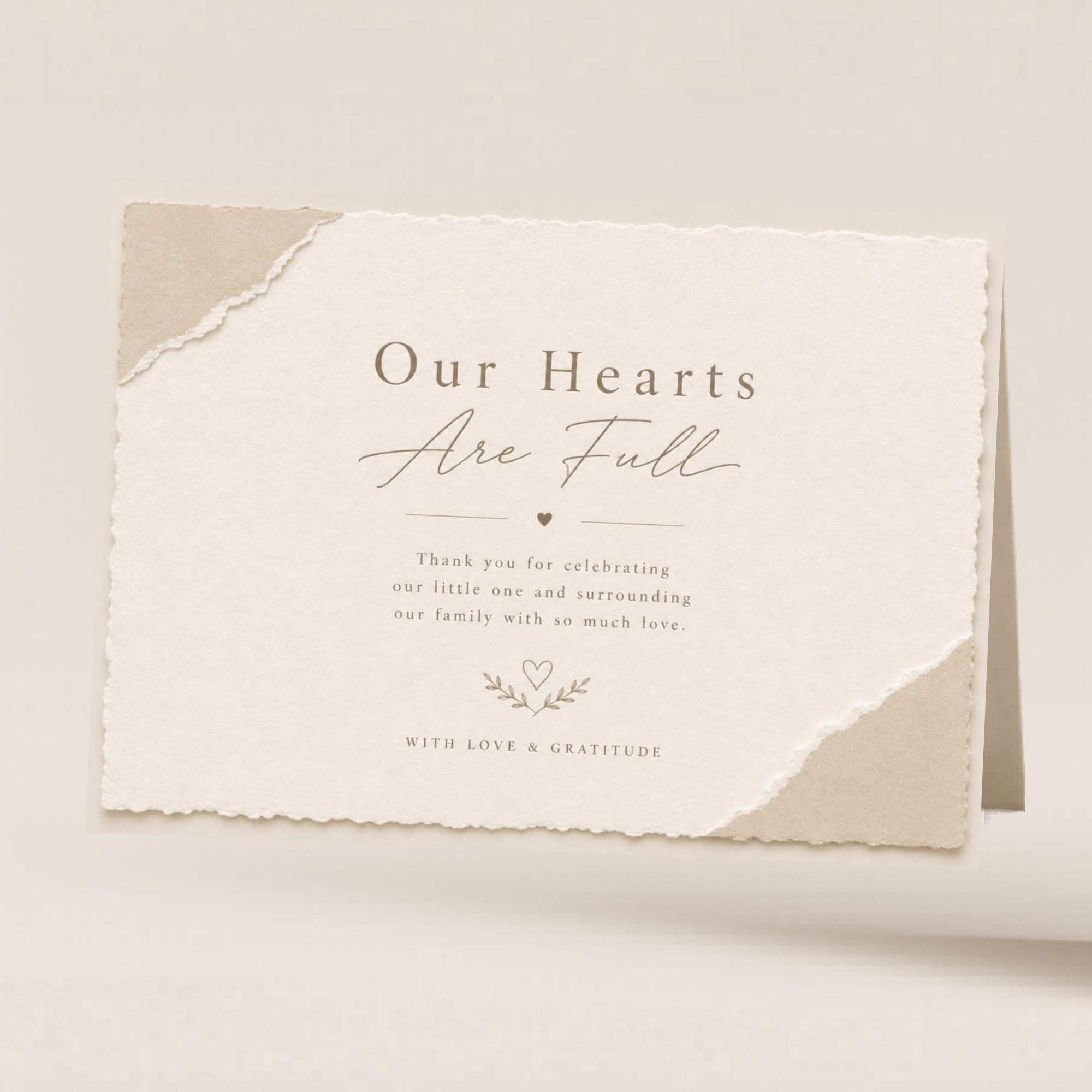 Luxury Baby Thank You Card Template preview 1
