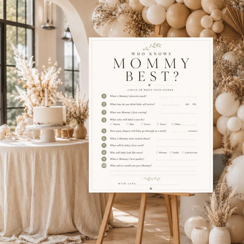 Who Knows Mommy Best Baby Sprinkle Sign preview 2