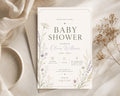 Wildflower Baby Shower Invitation Template preview 1