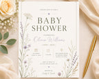 Wildflower Baby Shower Invitation Template preview 3