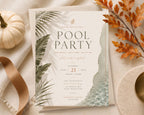 Tropical Pool Party Invitation Template preview 5