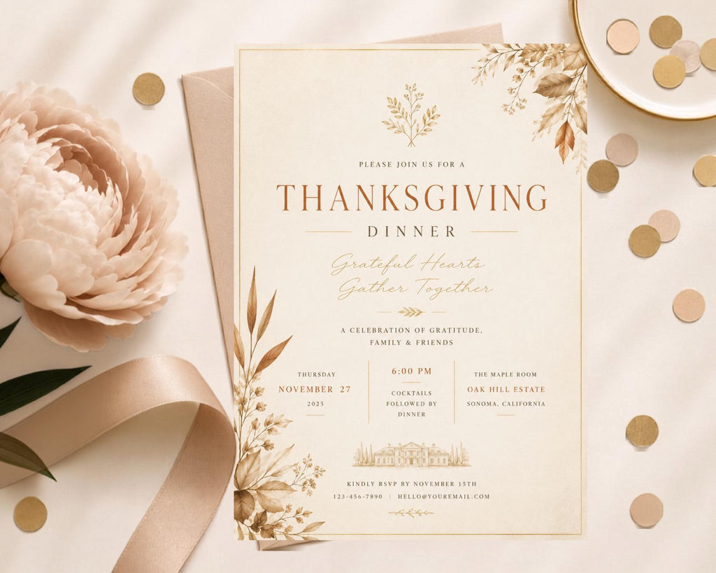Thanksgiving Invitation Template preview 7