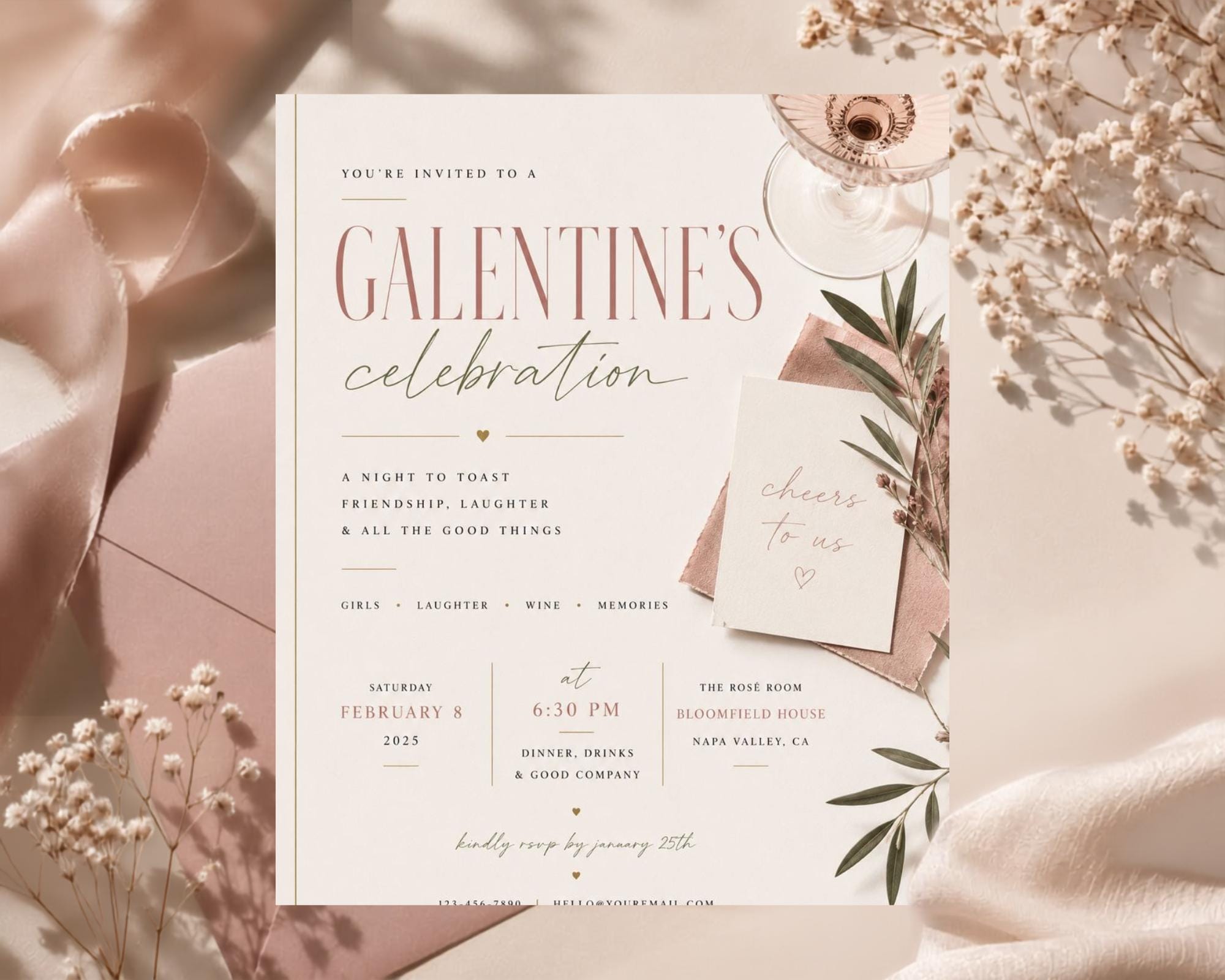 Galentines Invitation Template preview 8