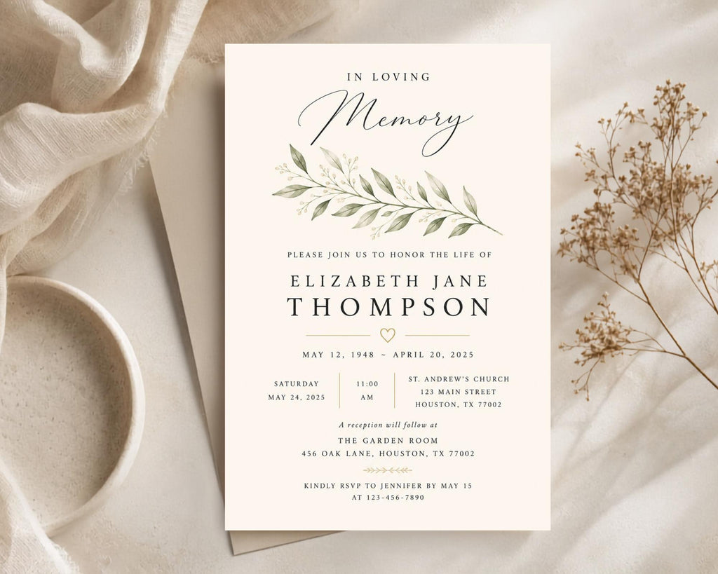 Funeral Invitation Template preview 4