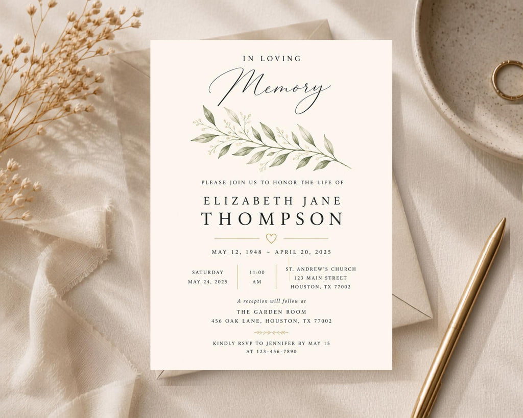 Funeral Invitation Template preview 7