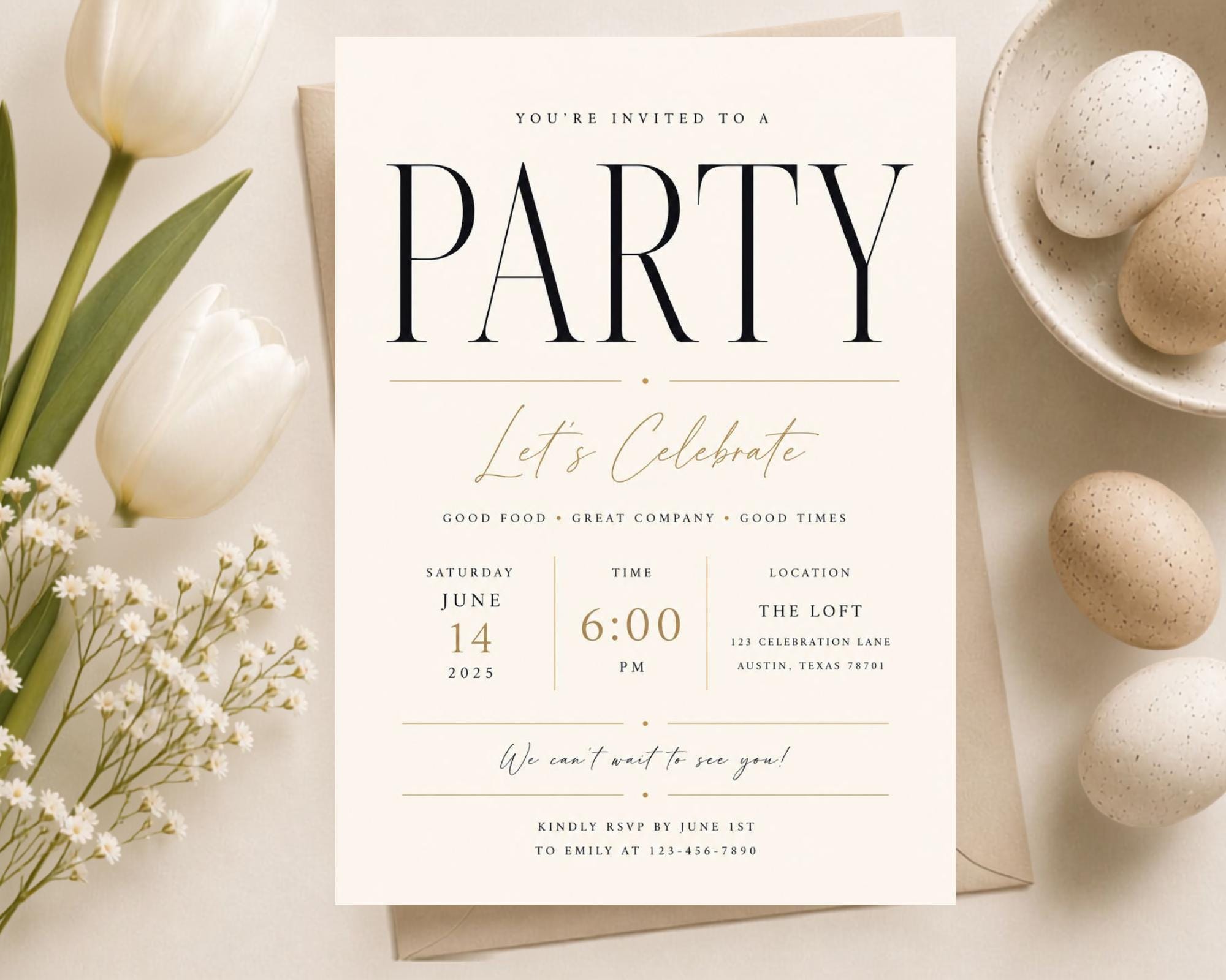 Elegant Party Invitation Template preview 1