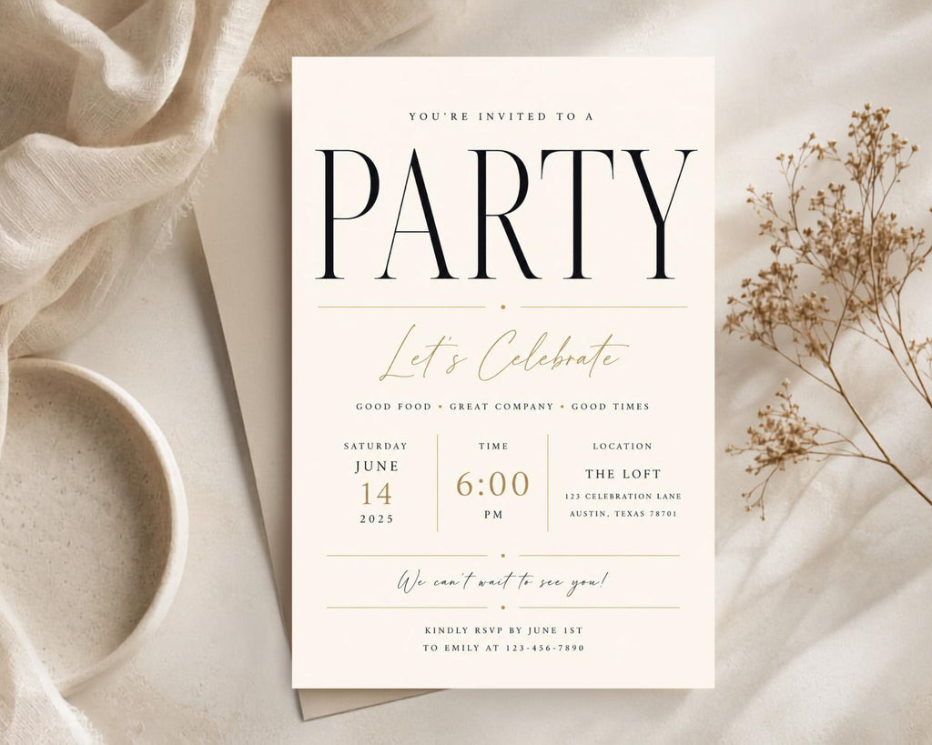Elegant Party Invitation Template preview 4