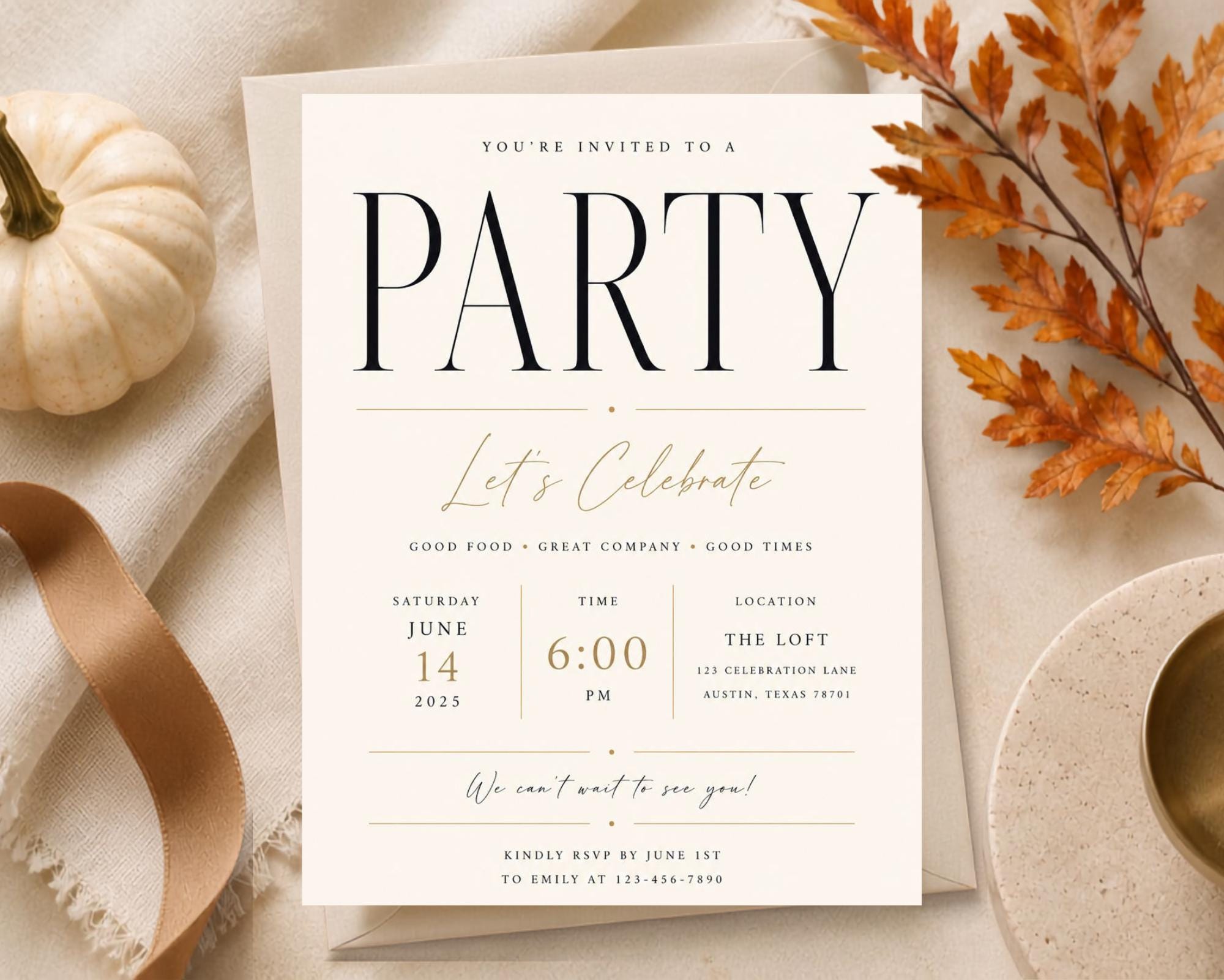 Elegant Party Invitation Template preview 3