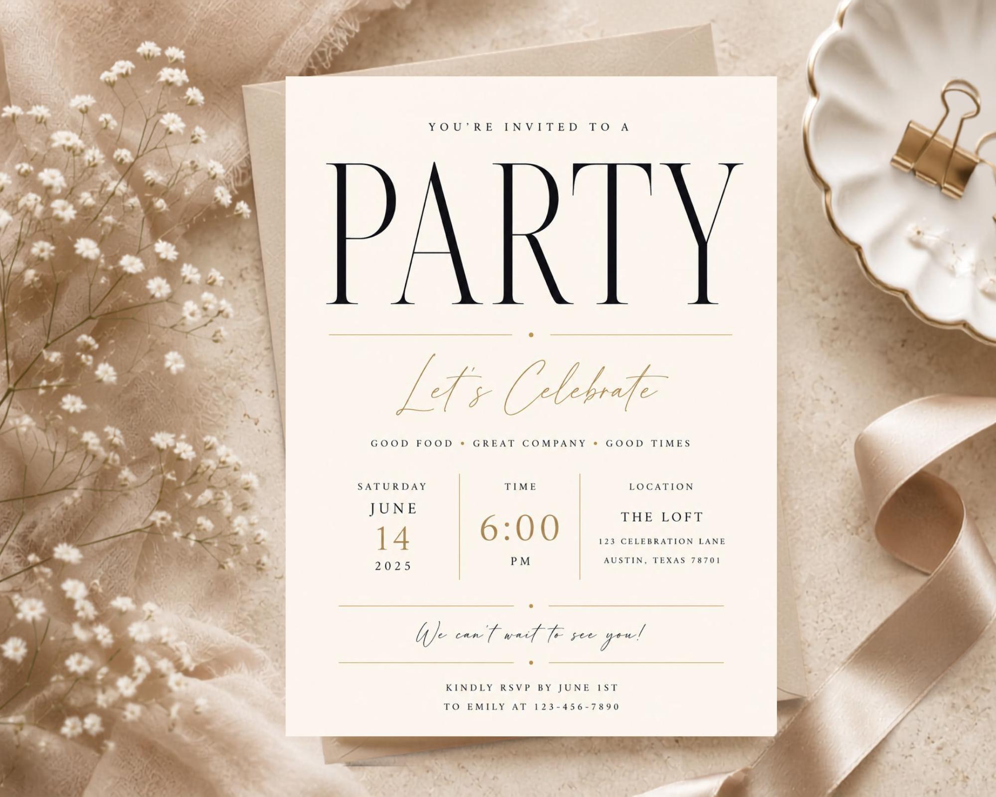 Elegant Party Invitation Template preview 5