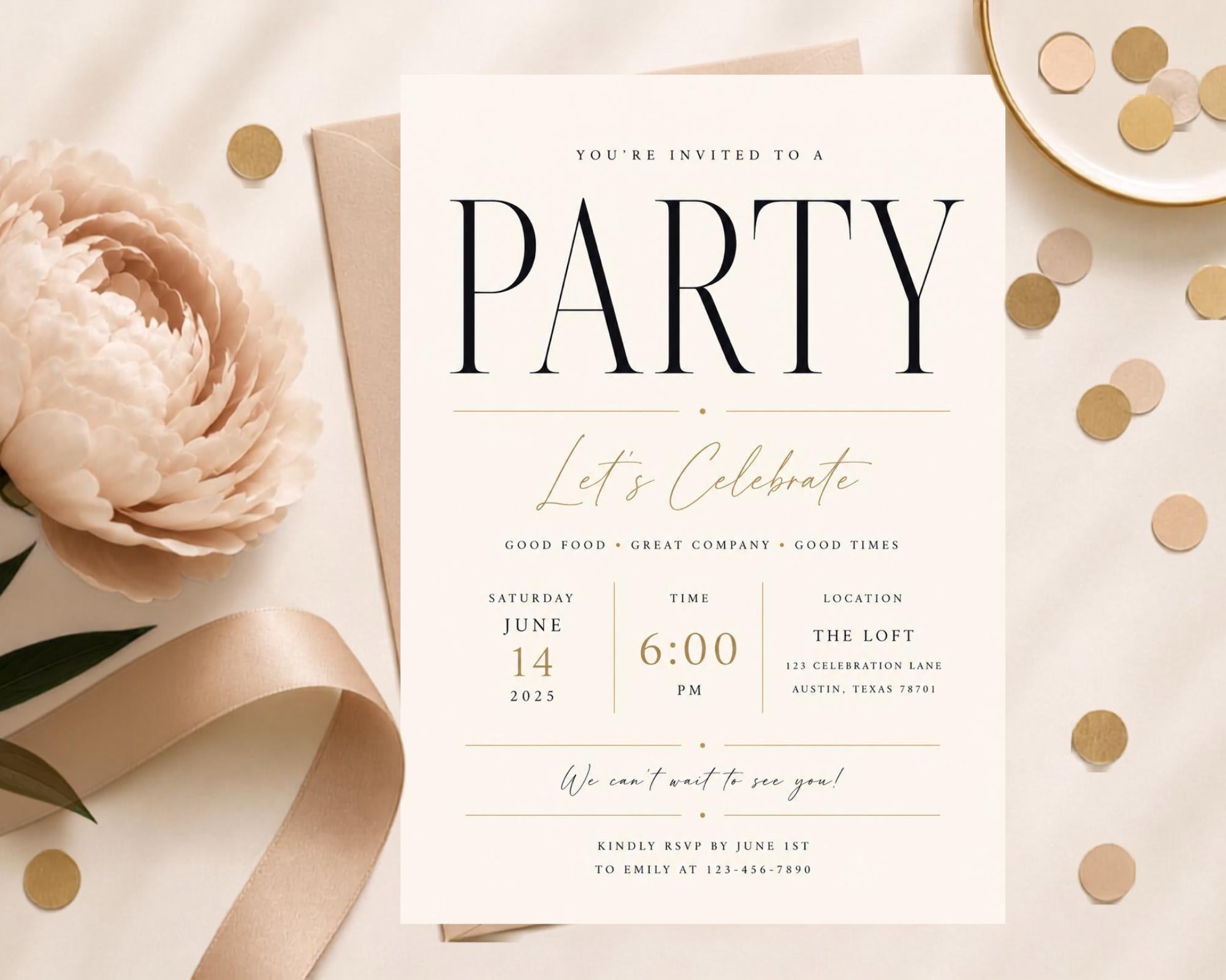 Elegant Party Invitation Template preview 7