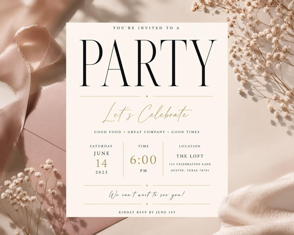 Elegant Party Invitation Template preview 8
