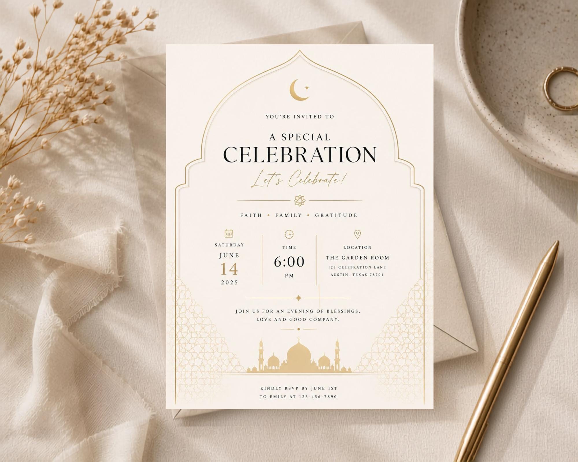 Islamic Invitation Template preview 6