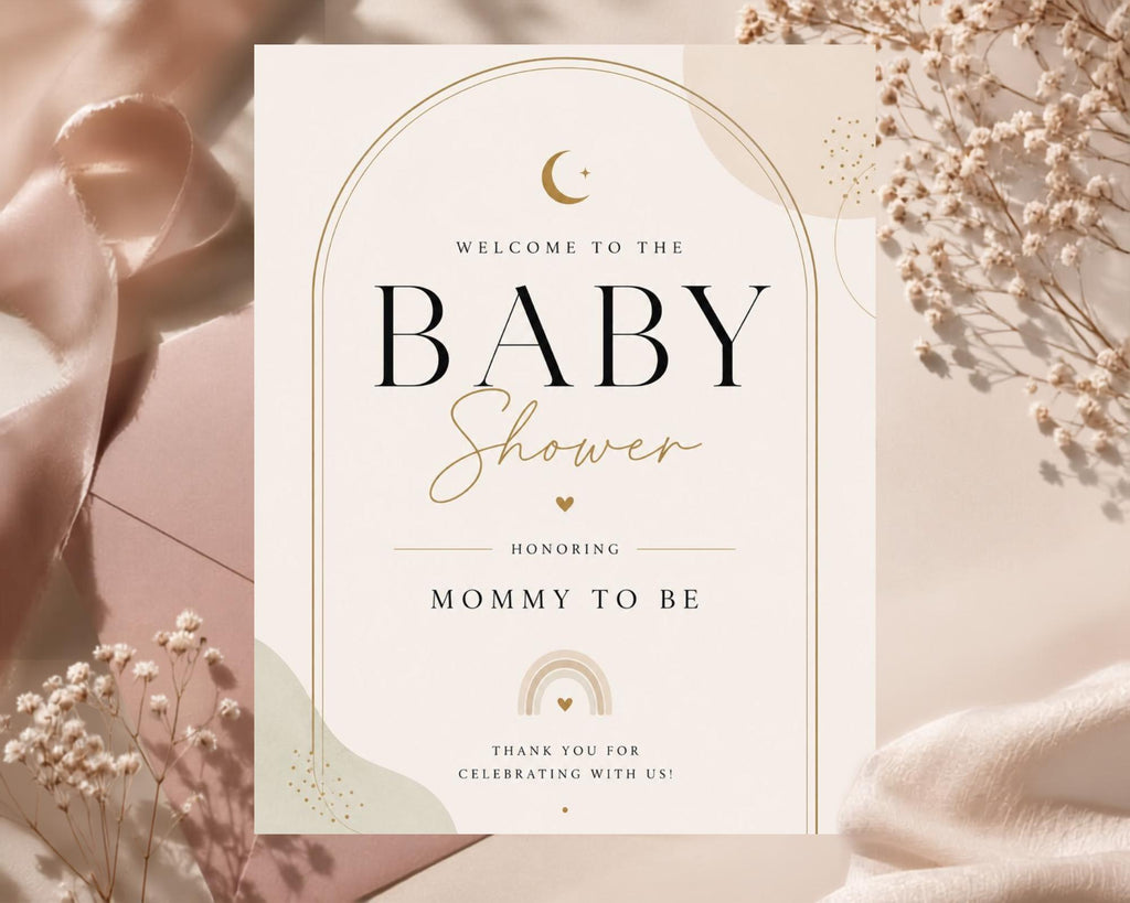 Botanical Baby Shower Welcome Sign preview 5