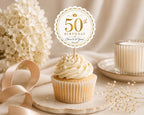 Gold Birthday Cupcake Topper Template preview 2