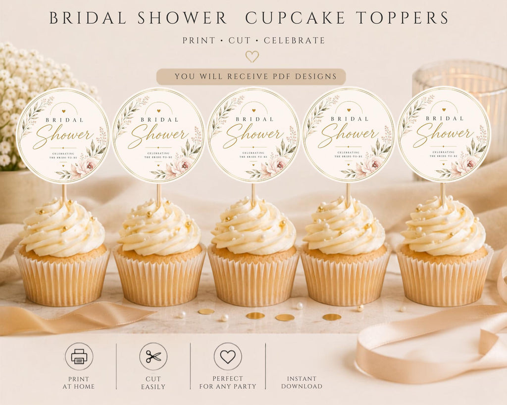 Bridal Shower Cake Topper Template preview 4