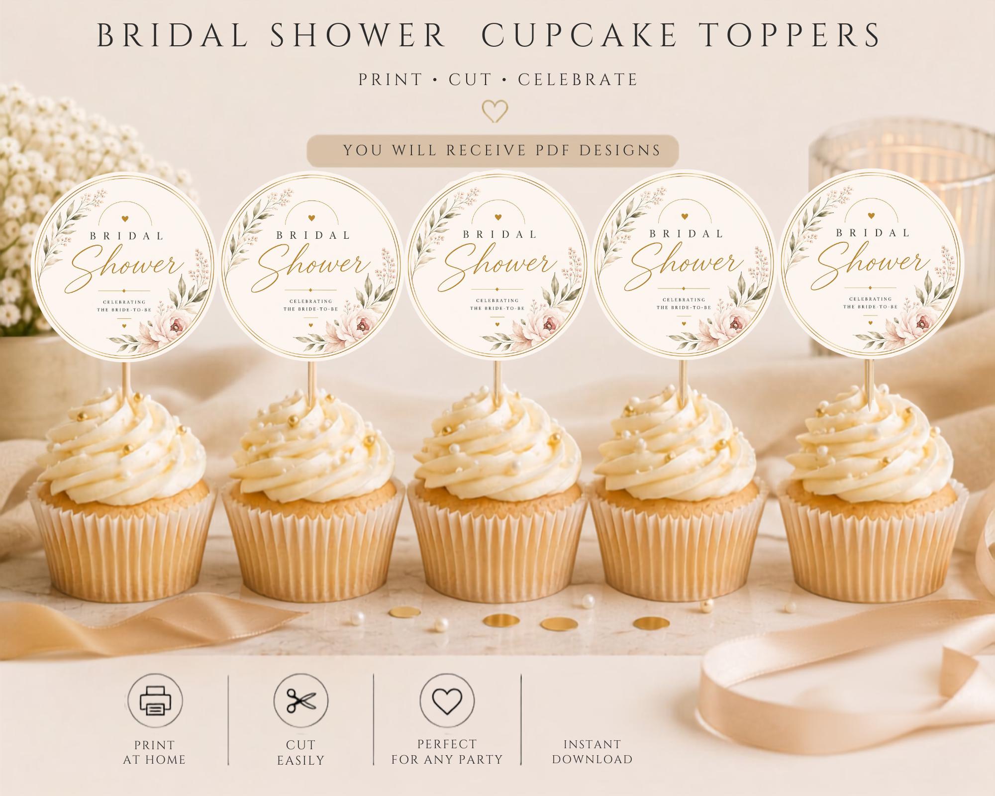 Bridal Shower Cake Topper Template preview 4
