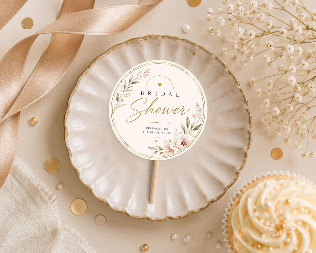 Bridal Shower Cake Topper Template preview 2
