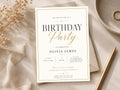 Modern Typography Birthday Invitation Template preview 1
