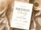 Modern Typography Birthday Invitation Template preview 6