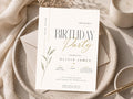 Botanical Birthday Invitation Template preview 1