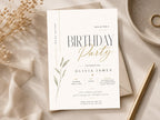 Botanical Birthday Invitation Template preview 2