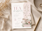 Sage Tea Party Invitation Template preview 4