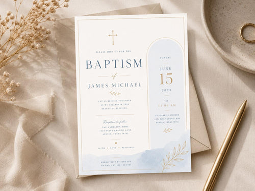 Baptism Invitation Template preview 1