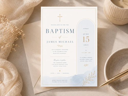 Baptism Invitation Template preview 2