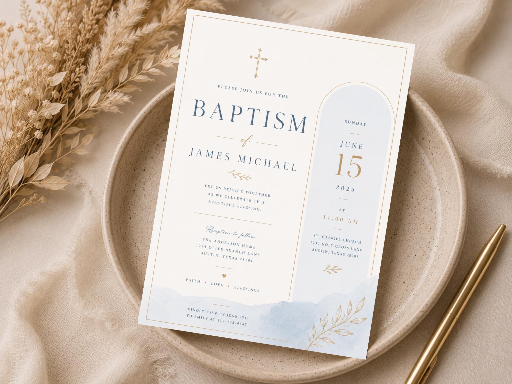 Baptism Invitation Template preview 6