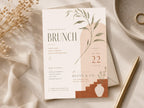 Dusty Rose Brunch Invitation Template preview 1