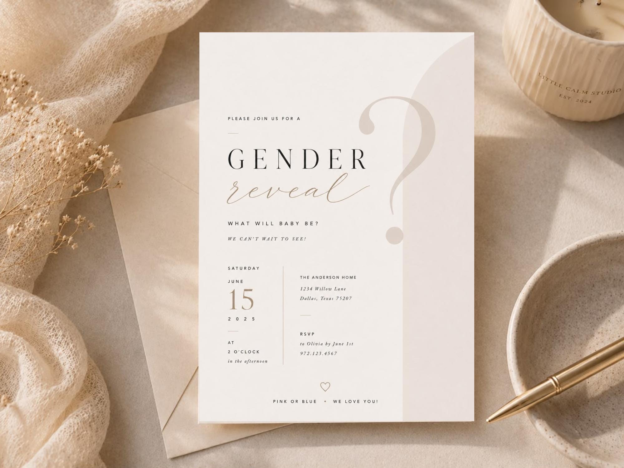 Gender Reveal Invitation Template preview 4