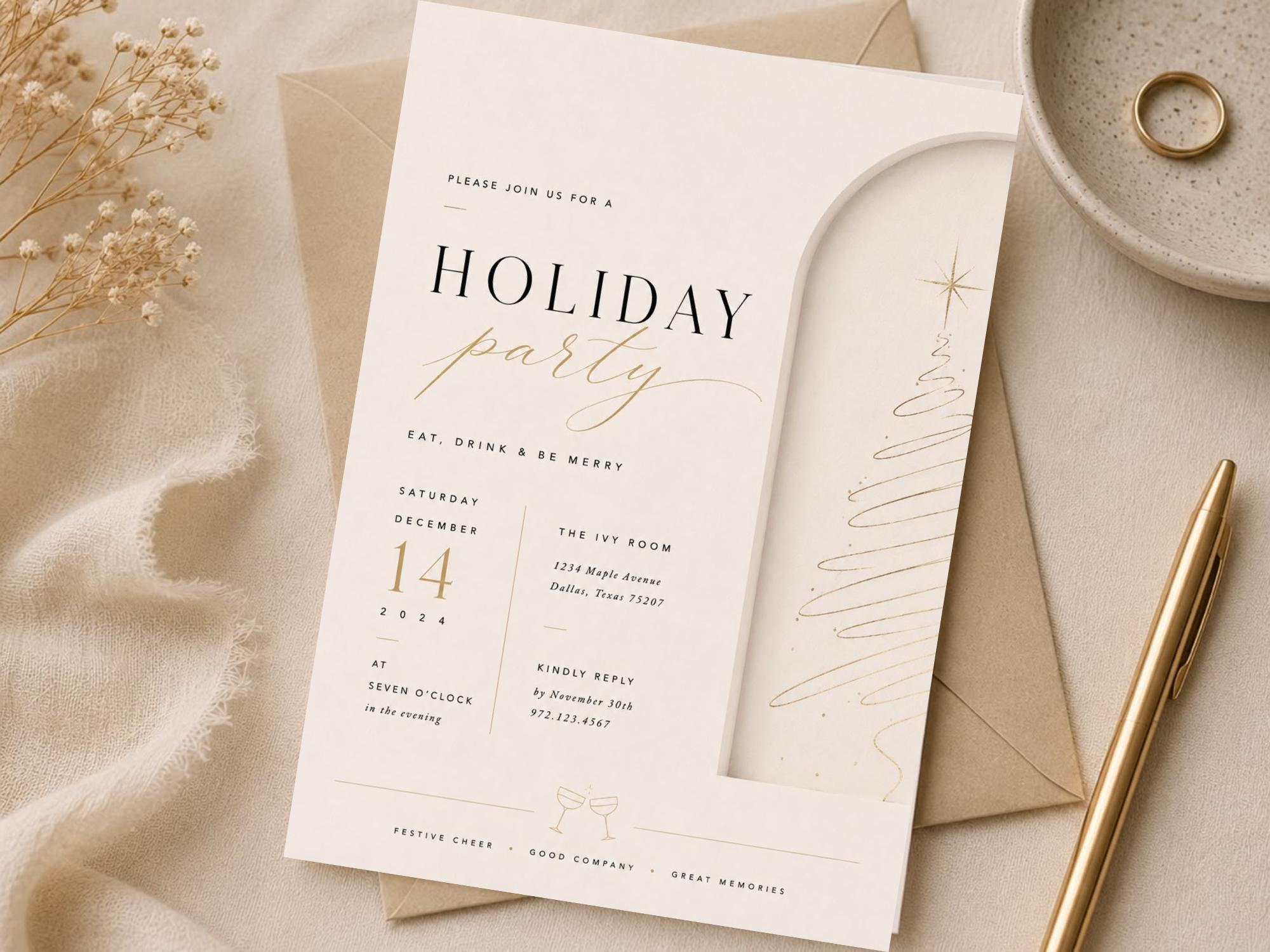 Holiday Party Invitation Template preview 4