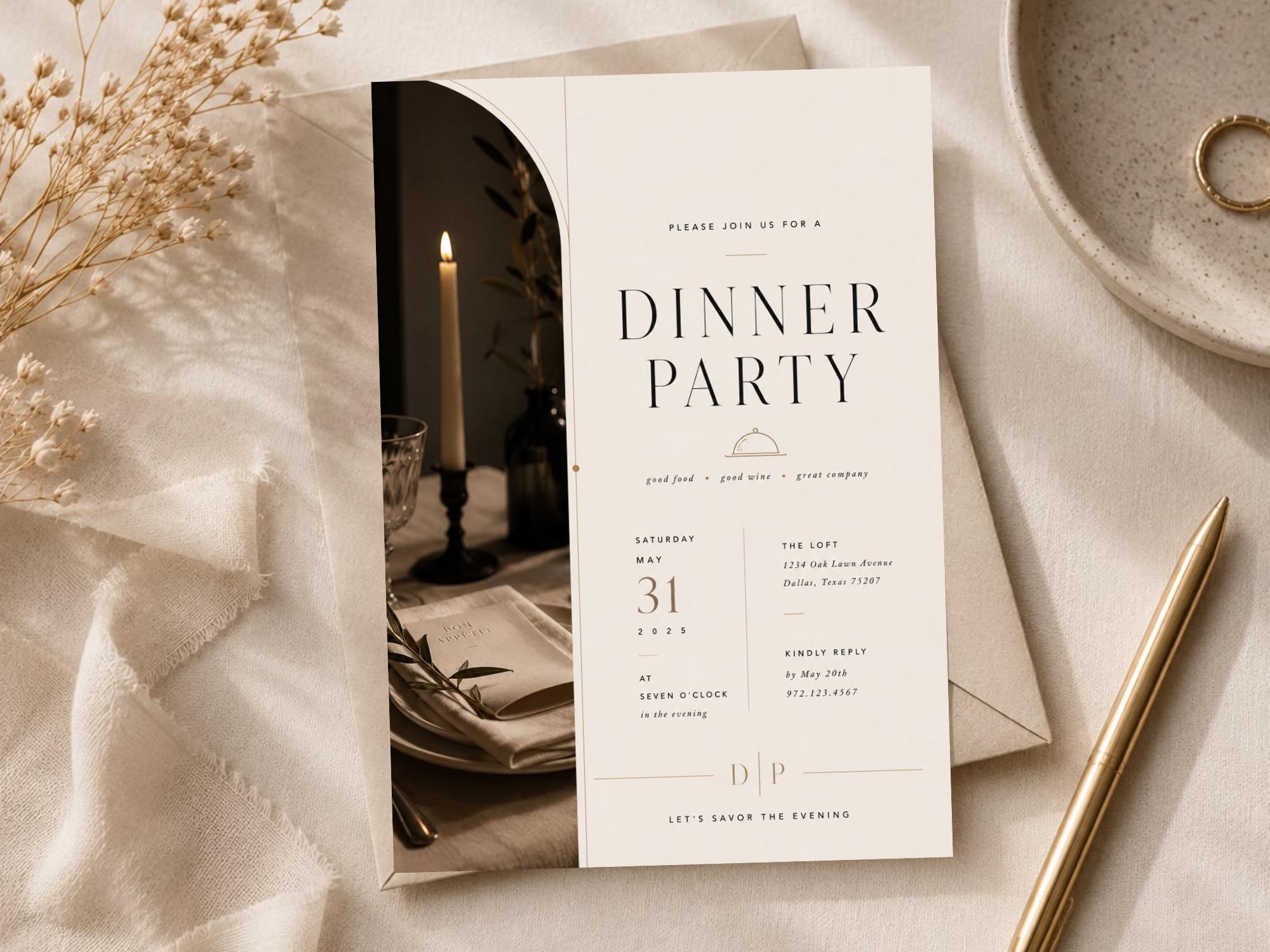 Dinner Party Invitation Template preview 3
