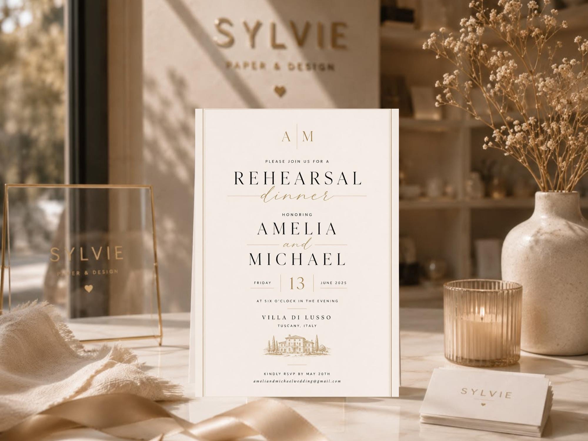 Rehearsal Dinner Invitation Template preview 1