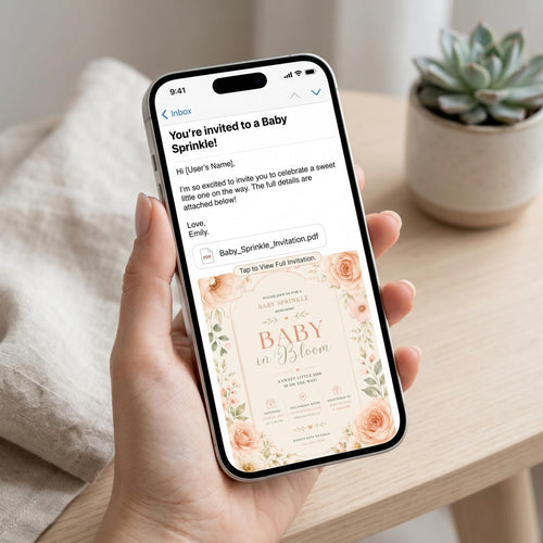 Baby Sprinkle Invitation Canva Template – printable template preview 2
