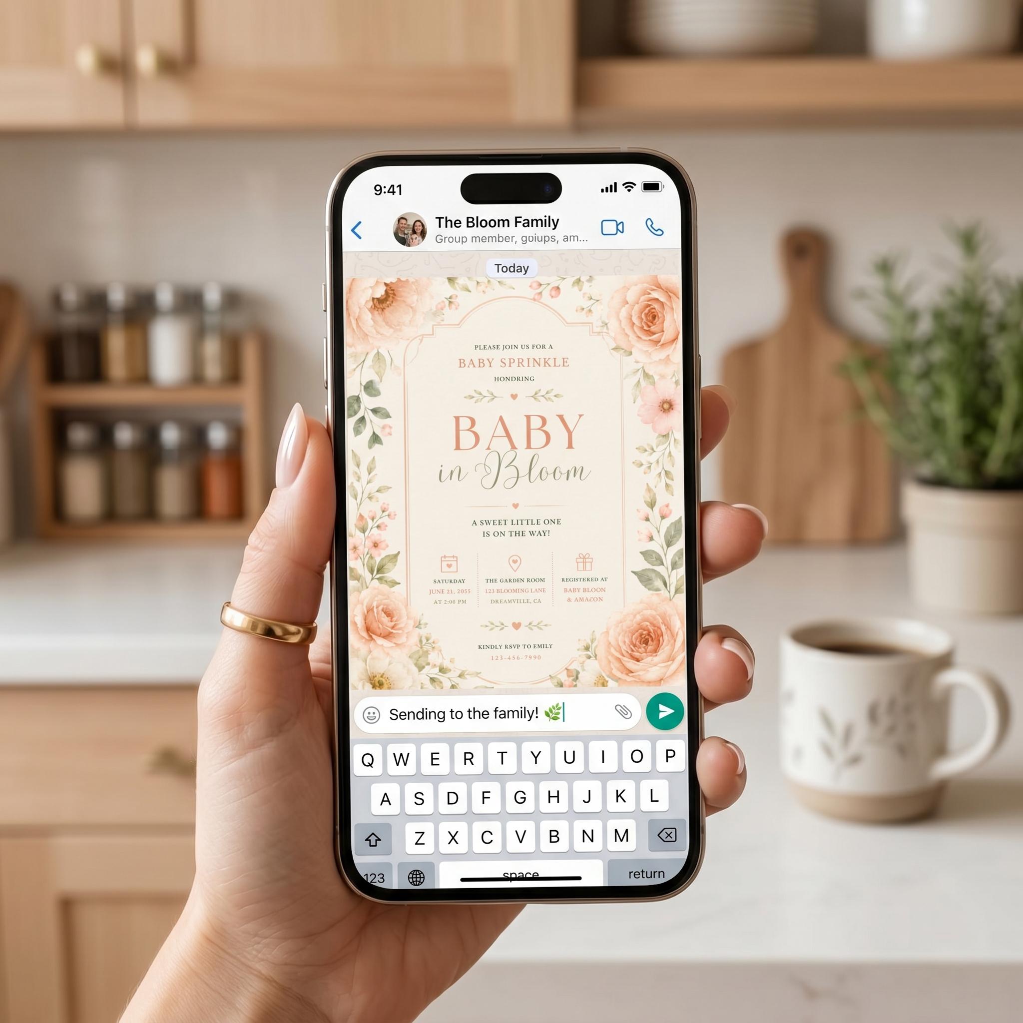 Baby Sprinkle Invitation Canva Template – printable template preview 5