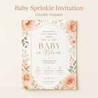 Baby Sprinkle Invitation Canva Template – printable template preview 4