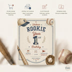 Rookie Of The Year Birthday Invitation Boy – printable template preview 3