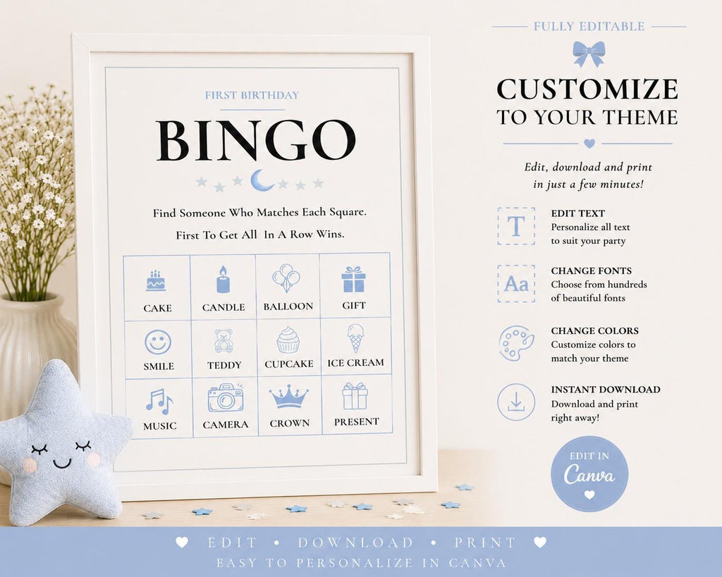 First Modern Birthday Bingo Game preview 3