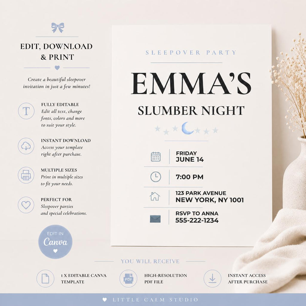 Sleepover Invitation preview 4