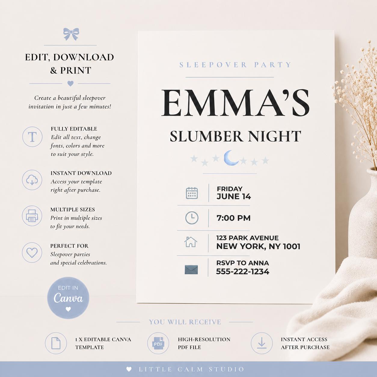 Sleepover Invitation preview 4