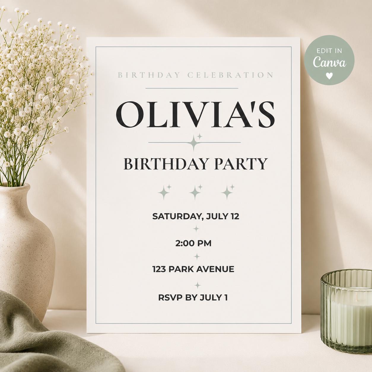 Birthday Invitation preview 1