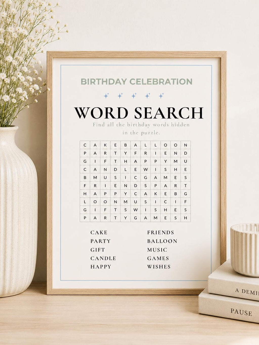 Birthday Word Search preview 2
