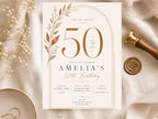50th Birthday Invitation Template preview 4